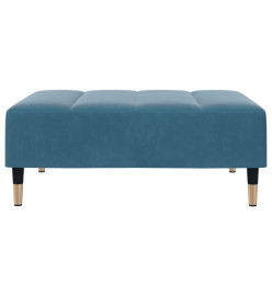 Repose-pied bleu 77x55x31 cm velours