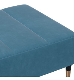 Repose-pied bleu 77x55x31 cm velours