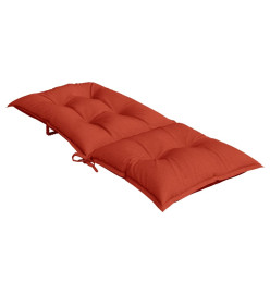 Coussins de chaise à dossier haut lot de 6 rouge mélangé tissu