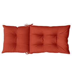 Coussins de chaise à dossier haut lot de 6 rouge mélangé tissu