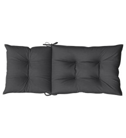 Coussins de chaise à dossier haut lot de 6 anthracite mélangé