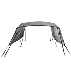 Toit bimini à 4 arceaux parois en maille 243x(230-244)x137 cm