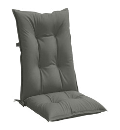 Coussins de chaise à dossier haut lot de 6 gris foncé mélangé