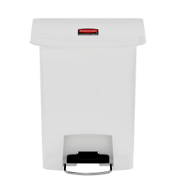 Rubbermaid Poubelle à pédale Slim Jim 30 L Blanc