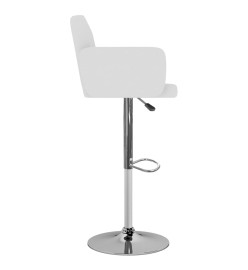 Tabourets de bar lot de 2 blanc similicuir