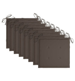 Chaises Batavia avec coussins 8 pcs Bois de teck solide