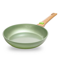 Just Vegan Poêle ECO avec manche amovible 24 cm Aluminium Vert