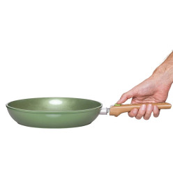 Just Vegan Poêle ECO avec manche amovible 24 cm Aluminium Vert