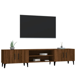 Meuble TV chêne marron 180x31,5x40 cm bois d'ingénierie