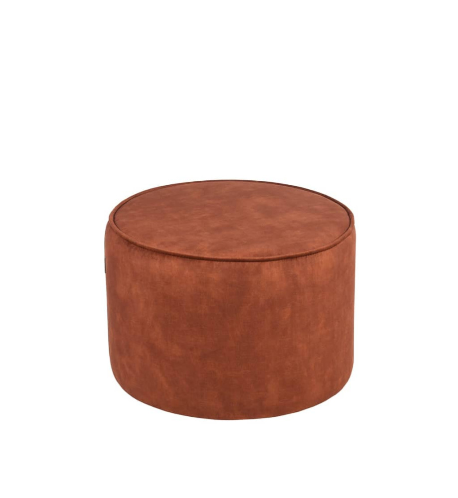 LABEL51 Pouf Tibo 55x55x40 cm Rouille Velours