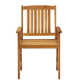 Chaises de jardin avec coussins 2 pcs Bois d'acacia massif