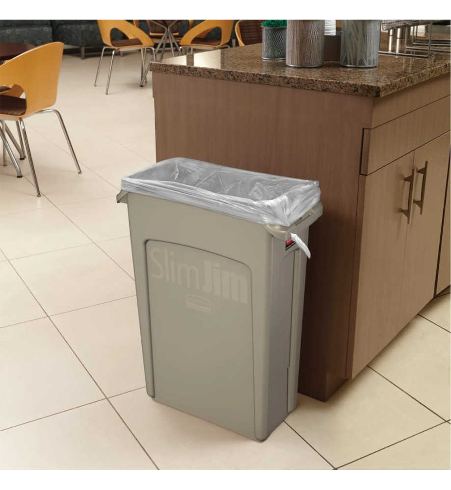 Rubbermaid Poubelle Slim Jim 60 L Gris