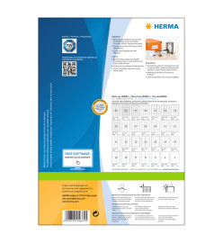 HERMA Étiquettes permanentes PREMIUM A4 97x42,3 mm 100 Feuilles