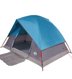 Tente de camping à dôme 2 personnes bleu imperméable