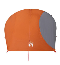 Tente de camping à dôme 4 personnes orange imperméable