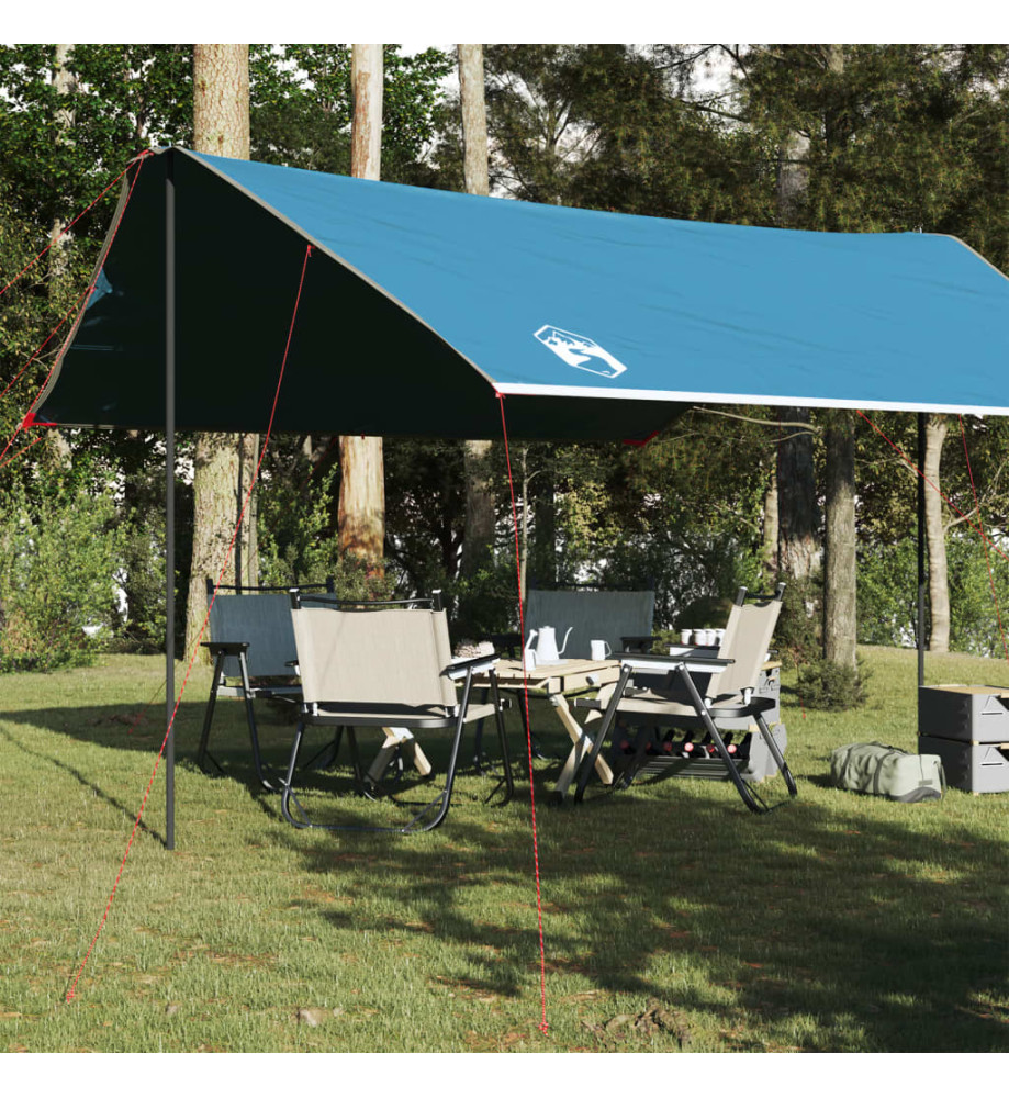 Bâche de camping bleu 460x305x210 cm imperméable