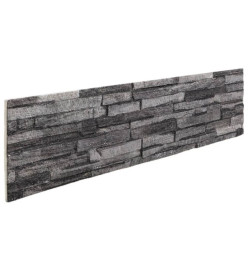 Panneaux muraux 3D 14 pcs anthracite 100x25 cm EPS