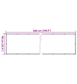 Écran d'intimité de jardin blanc 500x90 cm PVC