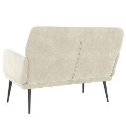 Banc Crème 108x79x79 cm Velours