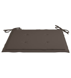 Chaises de jardin empilables avec coussins 8 pcs Teck solide