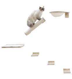 Kerbl Mur d'escalade pour chats Rocky 52x17x37 cm naturel et blanc