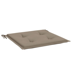 Coussins de chaise de jardin lot de 2 taupe 50x50x3 cm