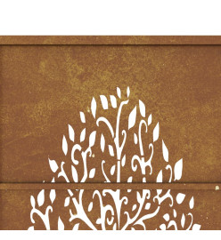 Portail de jardin 105x205 cm acier corten conception de l'arbre