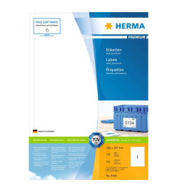 HERMA Étiquettes permanentes PREMIUM A4 200x297 mm 100 Feuilles