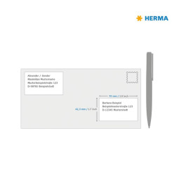 HERMA Étiquettes permanentes PREMIUM A4 70x42,3 mm 100 Feuilles