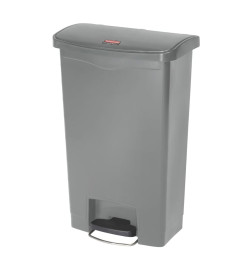 Rubbermaid Poubelle à pédale Slim Jim 50 L Gris