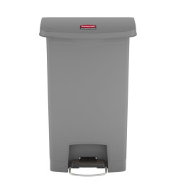 Rubbermaid Poubelle à pédale Slim Jim 50 L Gris