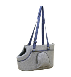 Kerbl Sac de transport pour animaux de compagnie Marie Gris et bleu