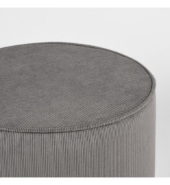 LABEL51 Pouf Tibo 55x55x40 cm Corde côtelée Gris foncé