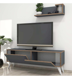 Homemania Meuble TV Nicol 120x31x42 cm Anthracite