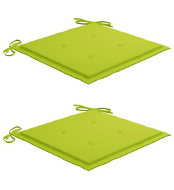 Chaises à dîner de jardin avec coussins 2 pcs Acacia massif