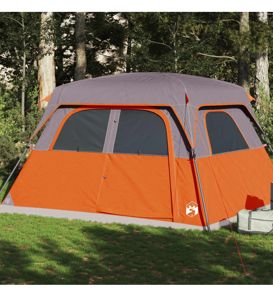 Tente de cabine familiale 6 personnes orange imperméable