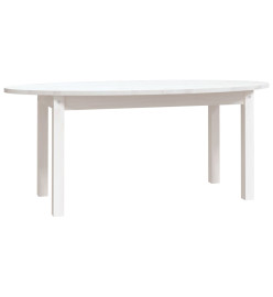 Table basse Blanc 110x55x45 cm Bois massif de pin