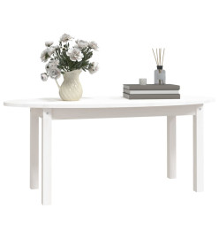 Table basse Blanc 110x55x45 cm Bois massif de pin