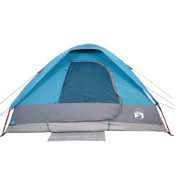 Tente de camping à dôme 4 personnes bleu imperméable