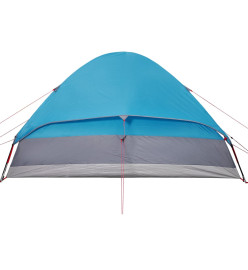 Tente de camping à dôme 4 personnes bleu imperméable