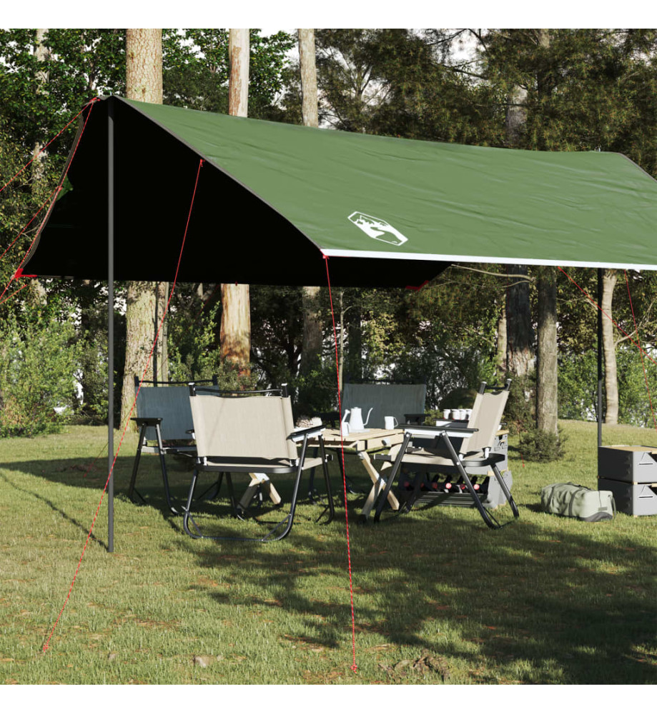 Bâche de camping vert 460x305x210 cm imperméable