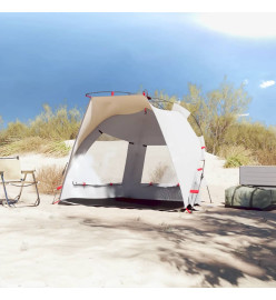 Tente de plage 2 personnes gris libération rapide imperméable