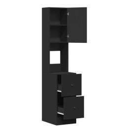 Armoire de cuisine noir 35x50x180 cm bois d'ingénierie