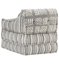 Pouf modulaire Gris rayé Tissu