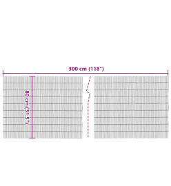 Clôture de jardin 300x80 cm roseau