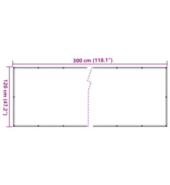 Écran d'intimité de jardin aspect de plante vert 300x120 cm PVC