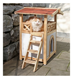 Kerbl Maison pour chats Tyrol Alpin 88x57x77 cm Marron clair