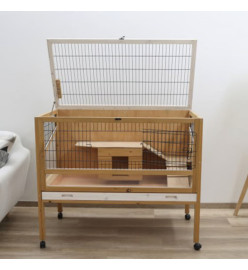 Kerbl Cage de petits animaux Indoor Deluxe 115 x60 x92,5 cm Bois 82725