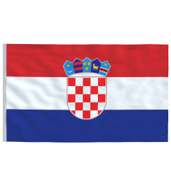 Drapeau de la Croatie et mât 5,55 m Aluminium