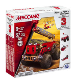 Meccano Ensemble de véhicule jouet 3 en 1 Rescue Squad